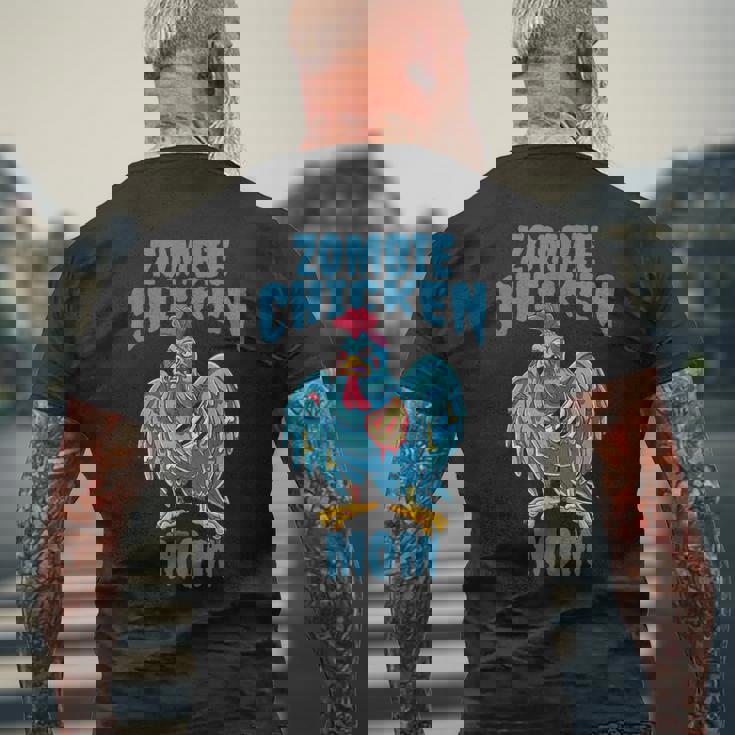 ゾンビ アンデッド 面白い 雄鶏 ハロウィン ゾンビ チキン ママ メンズTシャツ バックプリント 高齢者への贈り物