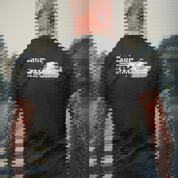 タイガー戦車 第二次世界大戦の戦車扇風機 Panzerkampfwageni メンズTシャツ バックプリント 高齢者への贈り物