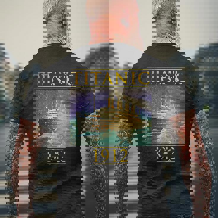 タイタニックtシャツ 帆船 ヴィンテージ クルーズベッセル 1912年 ギフト メンズTシャツ バックプリント 高齢者への贈り物