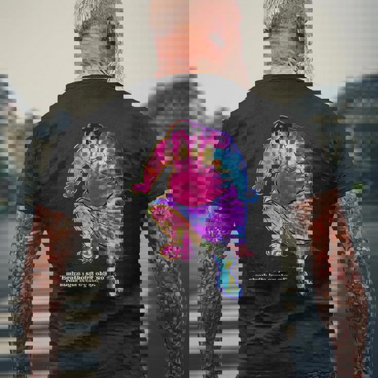 タイダイ染めお相撲t メンズTシャツ バックプリント 高齢者への贈り物