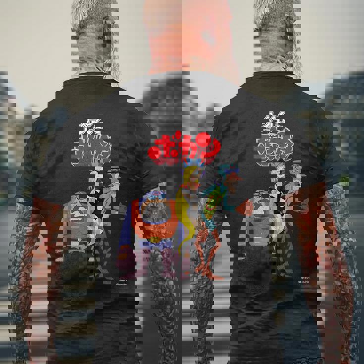 タイムボカン デザインc メンズTシャツ バックプリント 高齢者への贈り物