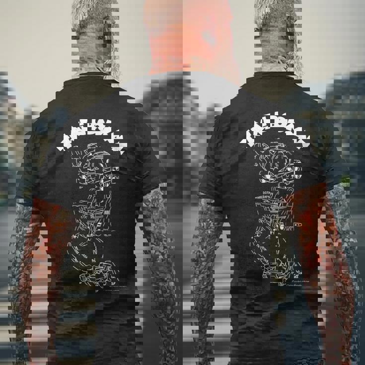 タイムボカン デザインn メンズTシャツ バックプリント 高齢者への贈り物