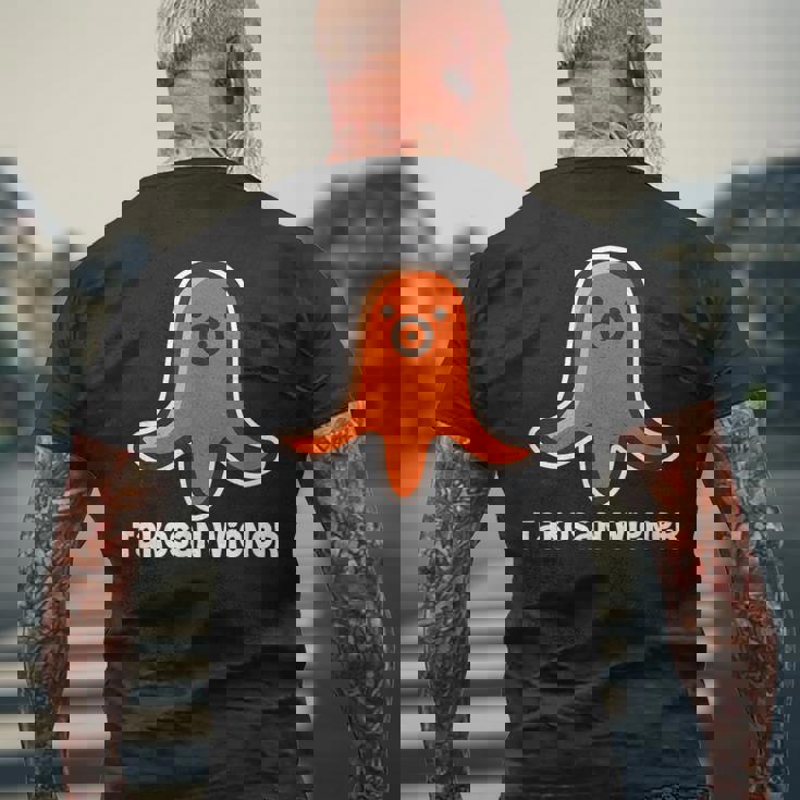 タコさんウインナー たこさん ウインナー Takosan Wiener 食べ物 イラスト かわいい おもしろ メンズTシャツ バックプリント 高齢者への贈り物