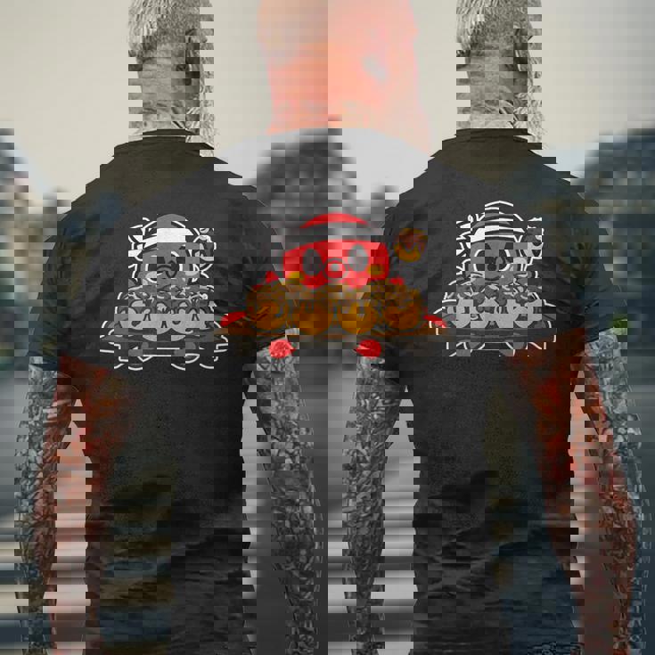 タコ料理日本たこ焼きtシャツ メンズTシャツ バックプリント 高齢者への贈り物