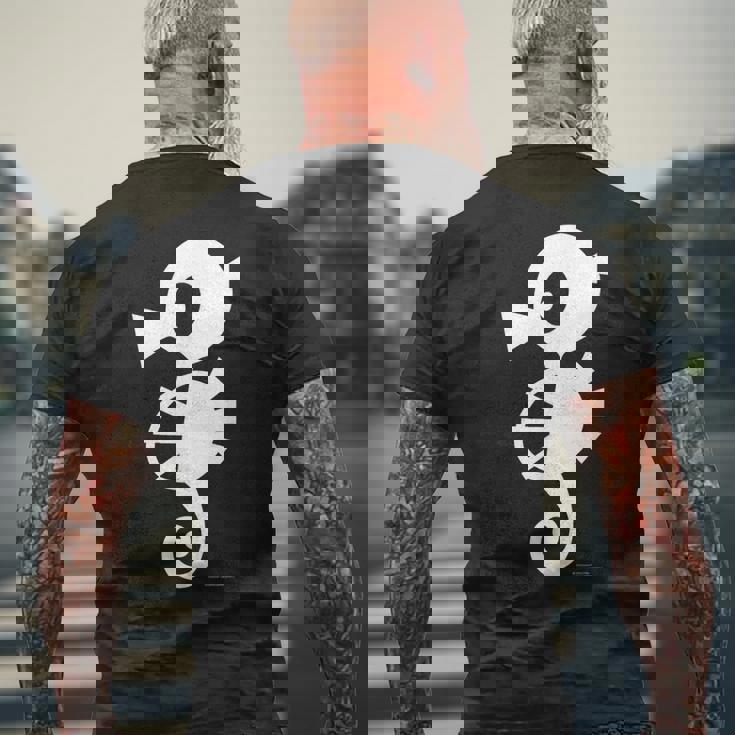 タツノコロゴ B メンズTシャツ バックプリント 高齢者への贈り物