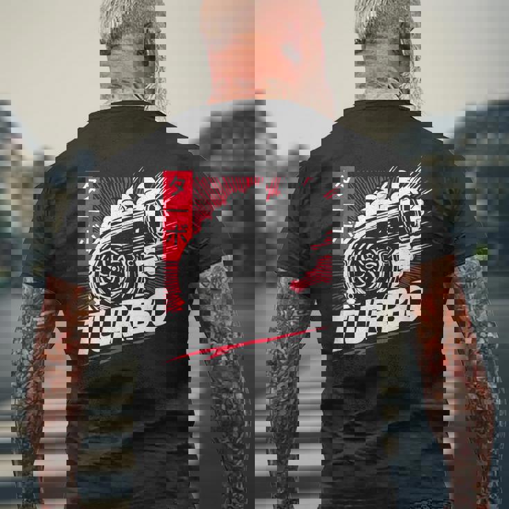 ターボターボチャージャー 日本語レタリング 日本スタイル メンズTシャツ バックプリント 高齢者への贈り物