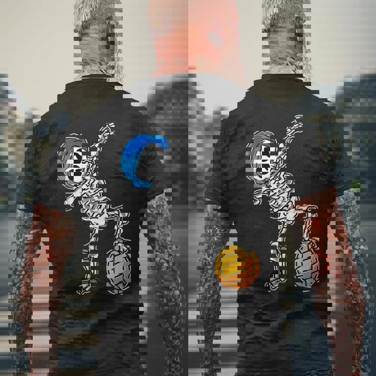 ダビング 水球 スケルトン ハロウィン 骨 ダブダンス メンズTシャツ バックプリント 高齢者への贈り物