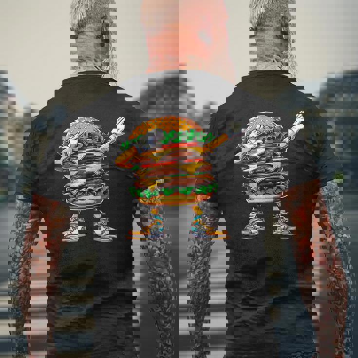 ダビングバーガー ファーストフード ナショナルハンバーガー ダブ愛好家 メンズTシャツ バックプリント 高齢者への贈り物