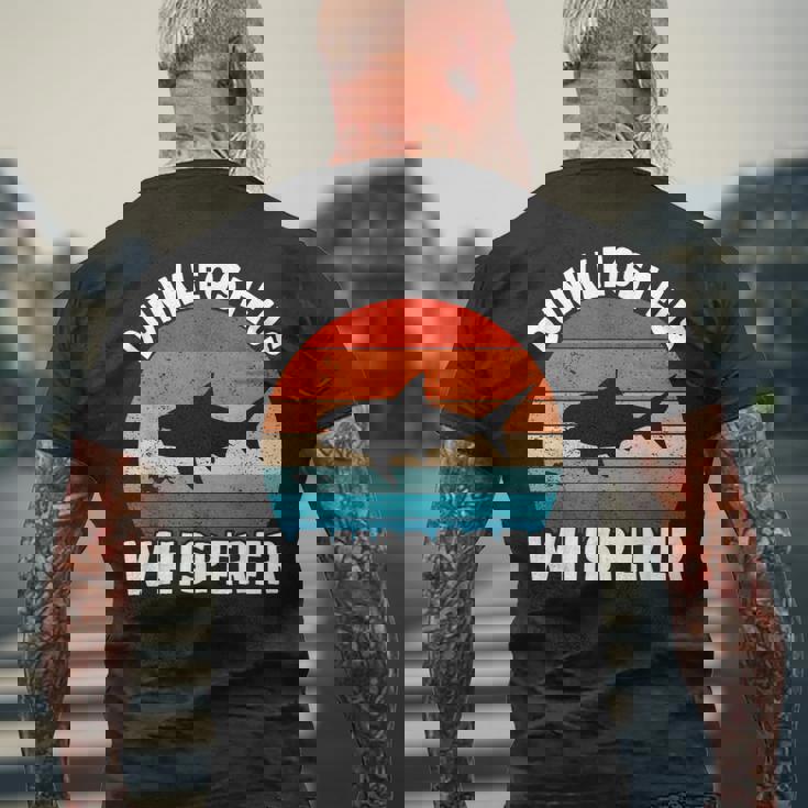 ダンクルオステウス ウィスパラー デボン紀の海の怪物 古生物学 メンズTシャツ バックプリント 高齢者への贈り物