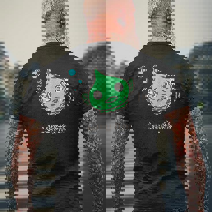 ダンゴウオ 緑ver 魚 かわいい おもしろ ネタ 海 魚好き プレセント メンズTシャツ バックプリント 高齢者への贈り物