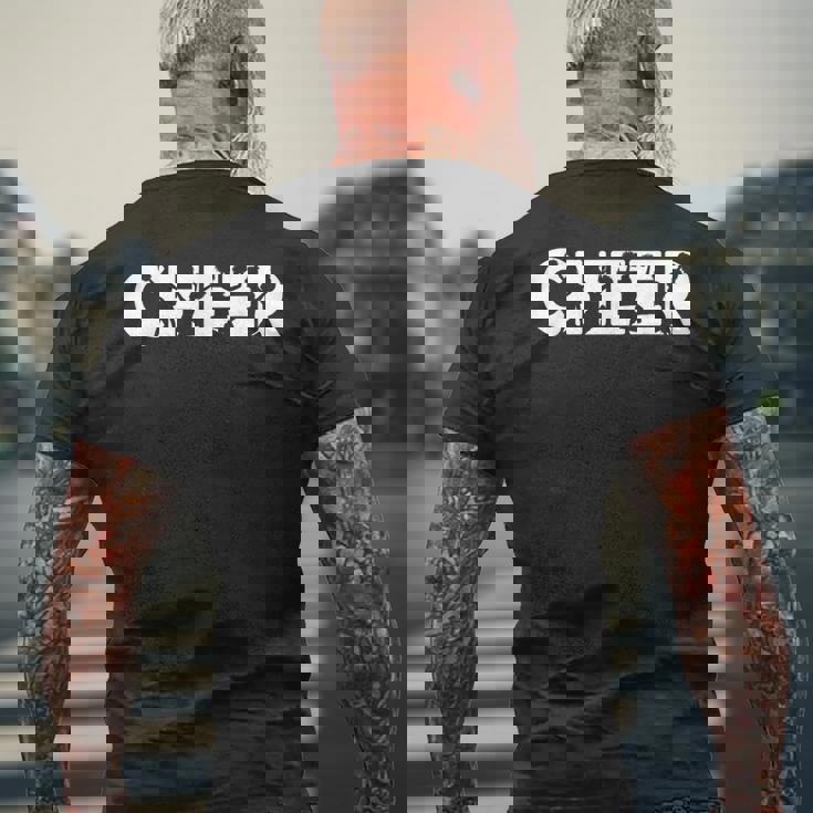 チア チアリーディング ヴィンテージ チア メンズTシャツ バックプリント 高齢者への贈り物