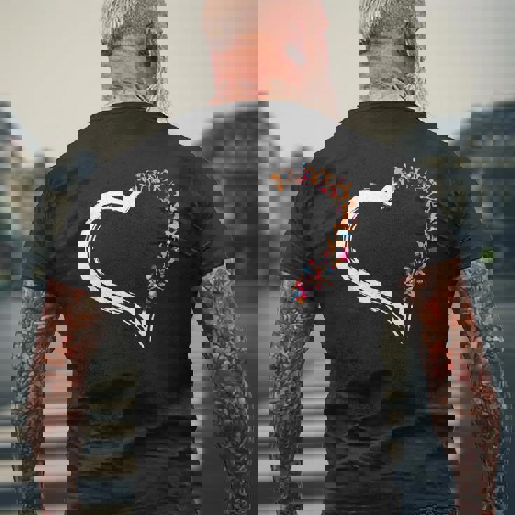 チア・チアリーディング・ハート メンズTシャツ バックプリント 高齢者への贈り物