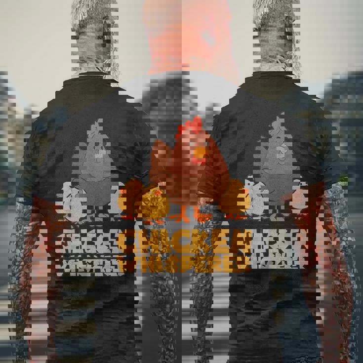 チキンウィスパラー ファストフード ファンギフト メンズTシャツ バックプリント 高齢者への贈り物