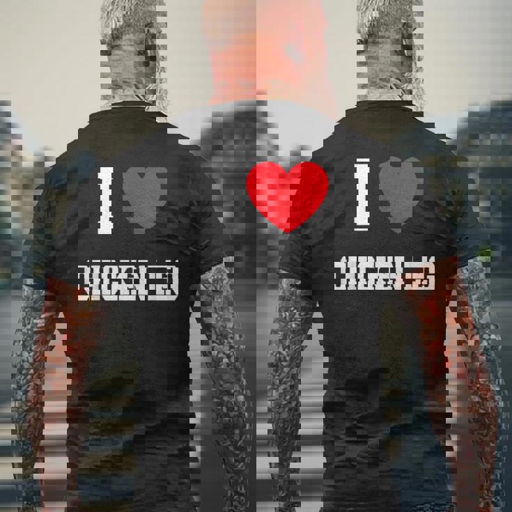 チキンレッグが大好き メンズTシャツ バックプリント 高齢者への贈り物