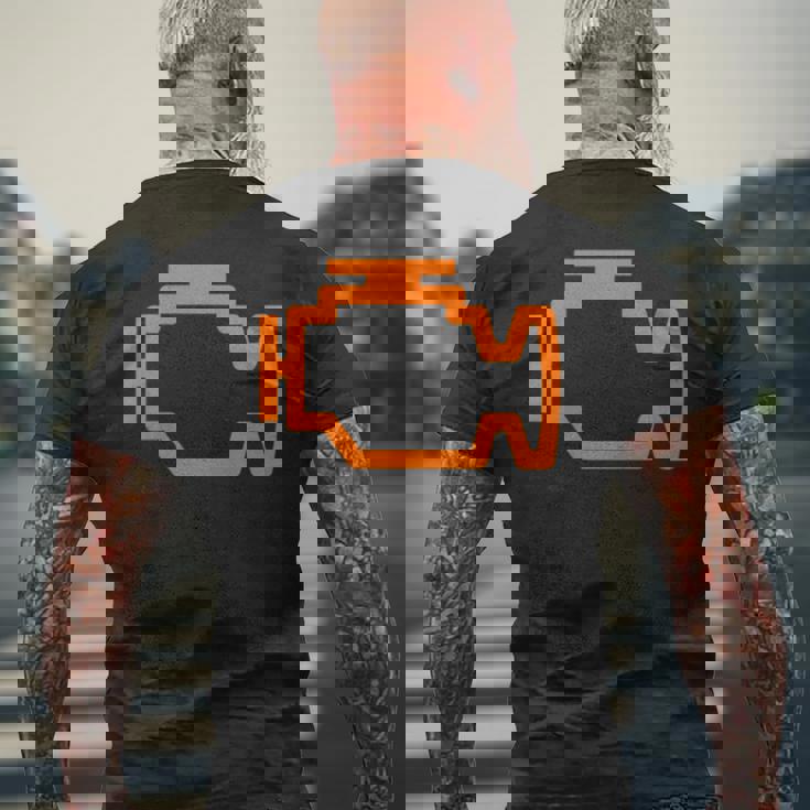 チューナーカー ガイ Ledチェックエンジンライト メンズTシャツ バックプリント 高齢者への贈り物