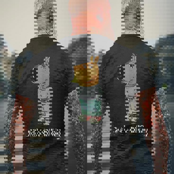 チル・ガイ・ドッグ・ティー・ファニー・チル・ガイ・ミーム メンズTシャツ バックプリント 高齢者への贈り物