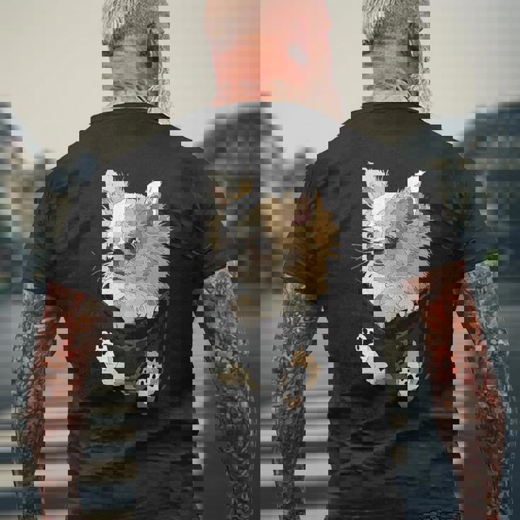 チワワ インポケット チワワ 長髪 チワワ 犬好き メンズTシャツ バックプリント 高齢者への贈り物