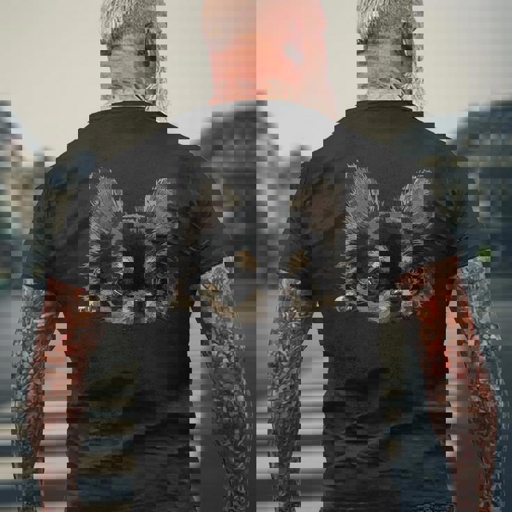 チワワ ロングヘア チワワ 子犬 犬好き ママ パパ メンズTシャツ バックプリント 高齢者への贈り物