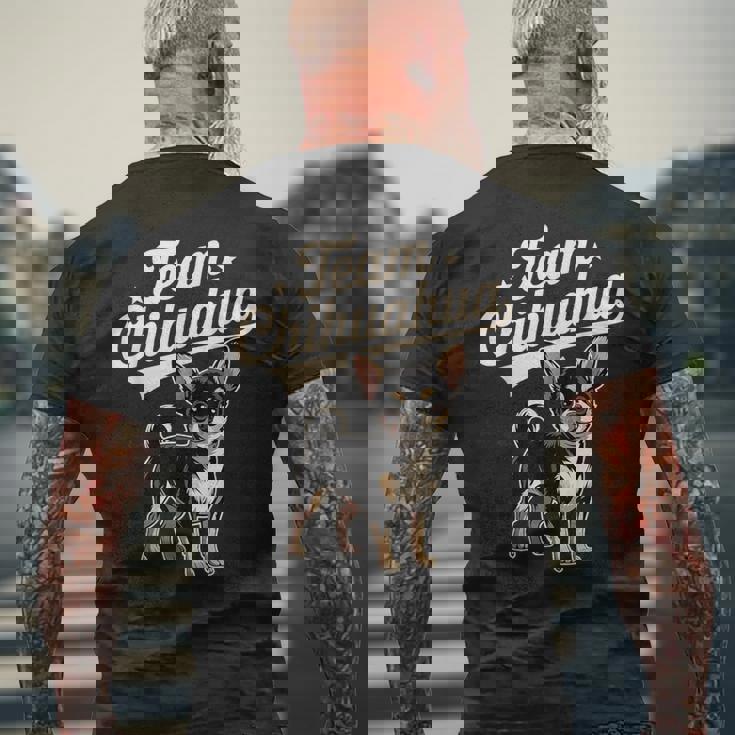 チワワオーナーチワチワ メンズTシャツ バックプリント 高齢者への贈り物