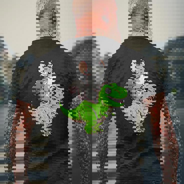 チンチラ T-Rex 恐竜 ペット おもしろい ティラノサウルス メンズTシャツ バックプリント 高齢者への贈り物