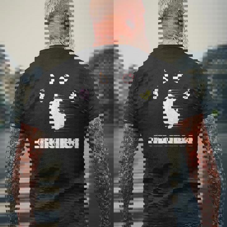 チンチラッシュ Chinchirush チンチラ 小動物 Animal メンズTシャツ バックプリント 高齢者への贈り物