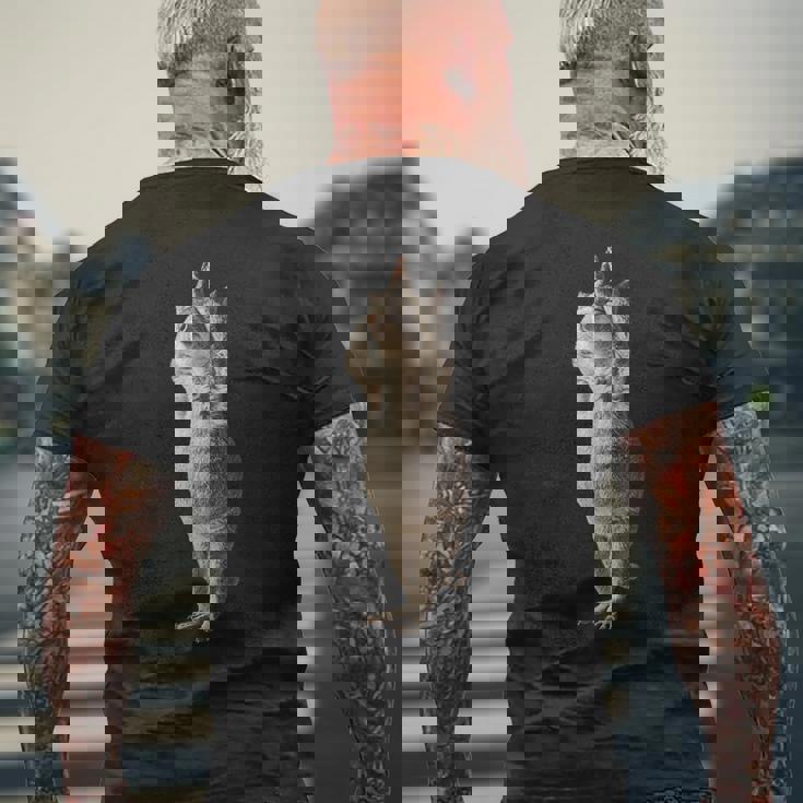 チンチラヨガ メンズTシャツ バックプリント 高齢者への贈り物