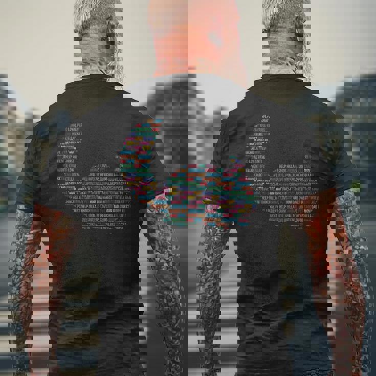 チンチラ愛好家へのチンチラの言葉のギフト チンチラ メンズTシャツ バックプリント 高齢者への贈り物