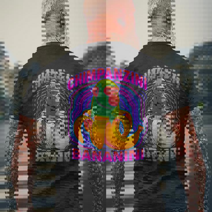 チンパンジーニ バナニーニ イタリアのブレインロットミーム メンズTシャツ バックプリント 高齢者への贈り物