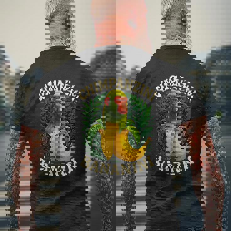 チンパンジーニ バナニーニ イタリアのブレインロットミーム メンズTシャツ バックプリント 高齢者への贈り物