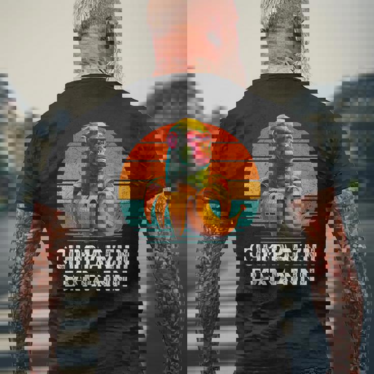 チンパンジーニ バナニーニ イタリアン ブレイン ミーム チンパンジーニ メンズTシャツ バックプリント 高齢者への贈り物