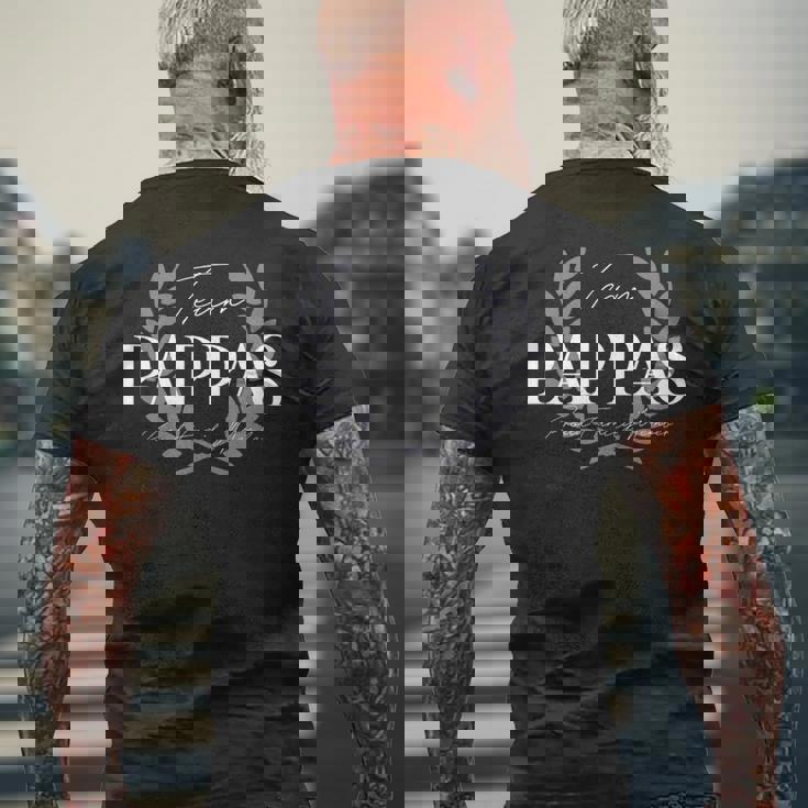 チームパパスプラウドファミリーメンバー メンズTシャツ バックプリント 高齢者への贈り物