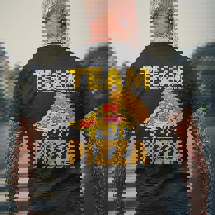 チームピザ メンズTシャツ バックプリント 高齢者への贈り物