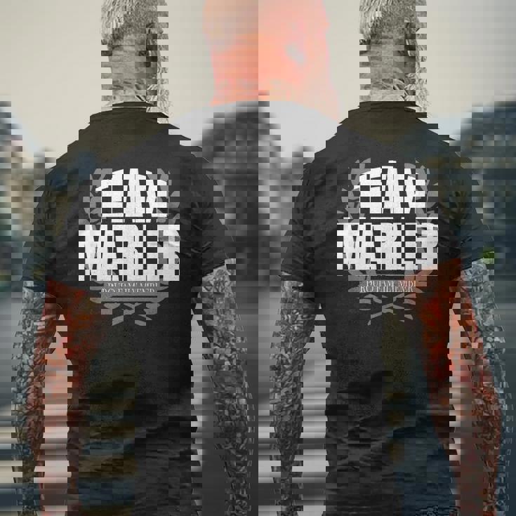 チームマーラープラウドファミリーメンバーマーラー メンズTシャツ バックプリント 高齢者への贈り物