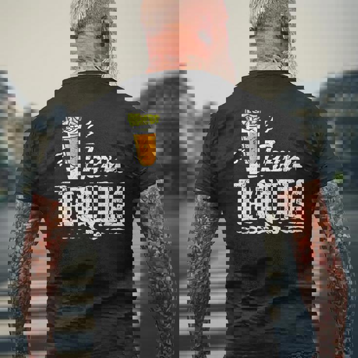 チーム・テキーラ・アイ・メキシカン・バー・アルコール・テキーラ・パーティー メンズTシャツ バックプリント 高齢者への贈り物