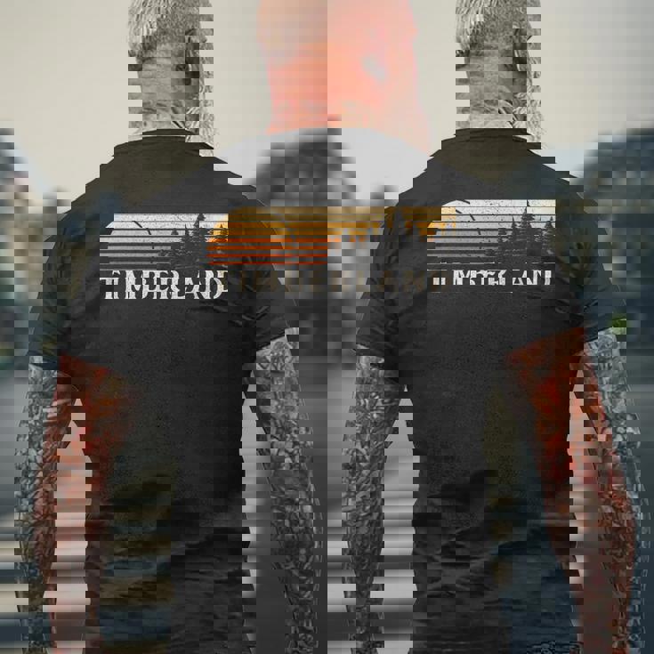ティンバーランド Nc ビンテージ エバーグリーン サンセット 80年代レトロ メンズTシャツ バックプリント 高齢者への贈り物
