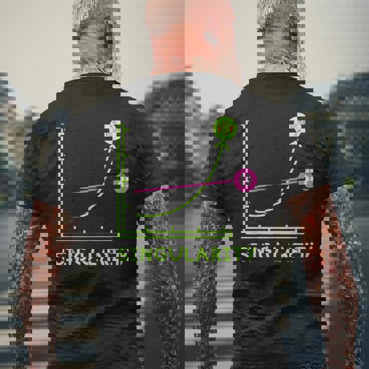 テクニカルシンギュラリティマシン ディープラーニング ジェネレーティブai メンズTシャツ バックプリント 高齢者への贈り物