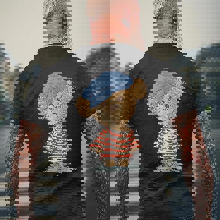 テディベア かわいい 熊 ぬいぐるみ ギフト 動物 アート イラスト メンズTシャツ バックプリント 高齢者への贈り物