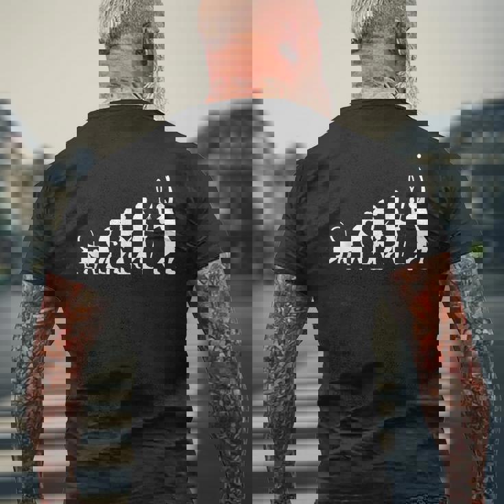 テニスの面白い進化 メンズTシャツ バックプリント 高齢者への贈り物