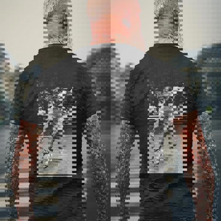 テニスプレーヤー ビョルン・ボルグ 1980 メンズTシャツ バックプリント 高齢者への贈り物