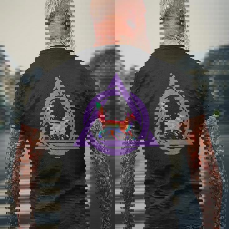 テリアン・ウェア・デルタフォックス メンズTシャツ バックプリント 高齢者への贈り物