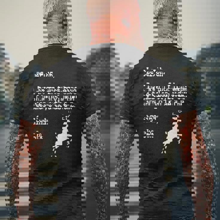 ディア・ジョン メンズTシャツ バックプリント 高齢者への贈り物