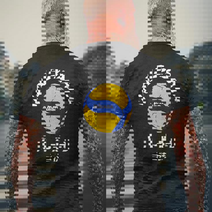 デザイン008 バレーボール メンズTシャツ バックプリント 高齢者への贈り物