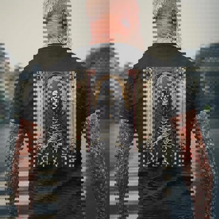 デスタロットカード、タロットリーダー、タロットカード、タロット愛好家 メンズTシャツ バックプリント 高齢者への贈り物