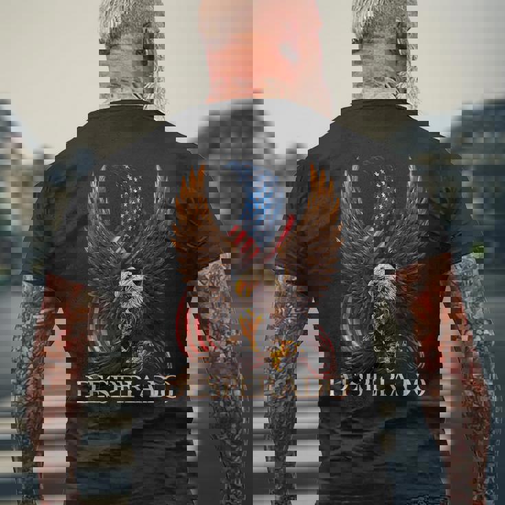 デスペラードカウボーイイーグル メンズTシャツ バックプリント 高齢者への贈り物