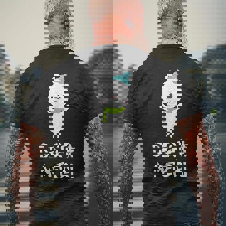 デスメタル ホッキョクグマ Cute Polar Bear Metalhead Death Metal メンズTシャツ バックプリント 高齢者への贈り物