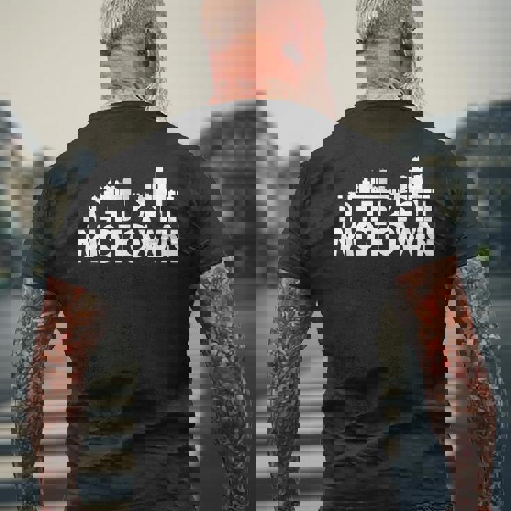 デトロイトモータウン メンズTシャツ バックプリント 高齢者への贈り物