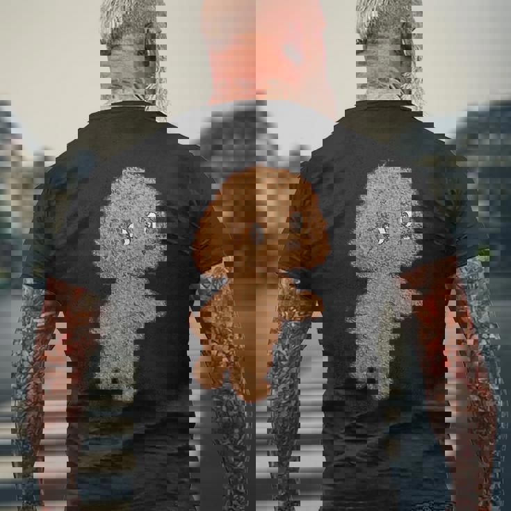 トイプードル 犬 かわいい いぬ 子犬 ペット おもしろ 動物 イラスト メンズTシャツ バックプリント 高齢者への贈り物