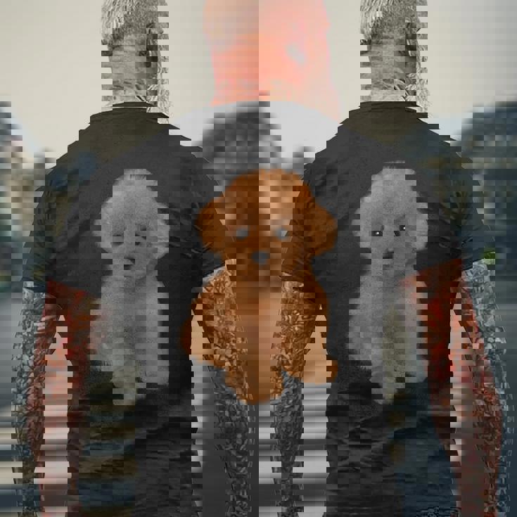 トイプードル 犬種 ミニプードル 子犬 メンズTシャツ バックプリント 高齢者への贈り物