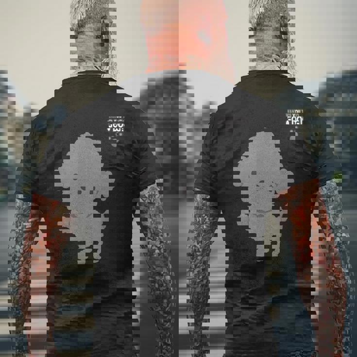 トイプードルシリーズ「シルバー（グレー）」 メンズTシャツ バックプリント 高齢者への贈り物