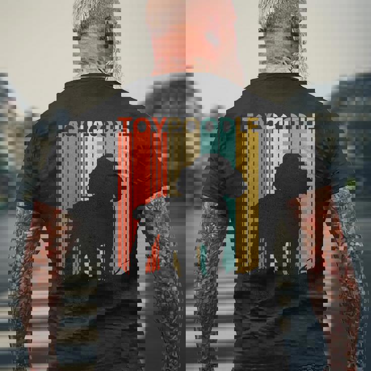 トイプードル犬 メンズTシャツ バックプリント 高齢者への贈り物